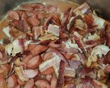 A picture of step 7 of Frijoles Charros.