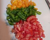 A picture of step 3 of Nachos with Meat and Peppers.