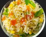 A picture of step 3 of Mexican rice.