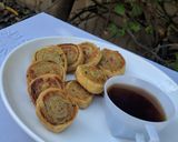A picture of step 11 of Sweet potato pinwheel with tea.
