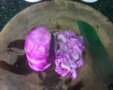 Hình bước làm 1 của món Canh khoai mỡ thịt bằm