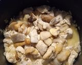 Foto del paso 5 de la receta: Dados de pollo con setas en salsa de nata y queso