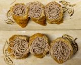 A picture of step 4 of Soba Inari (Japanese Soba Noodle in Aburaage Pocket).