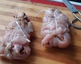 Foto del paso 6 de la receta: Pechuga de pollo rellena de champiñones y jamón, en airfryer