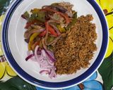 A picture of step 5 of Pork Fajitas with Vegetables.
