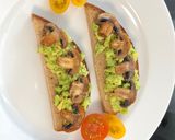 Une image de l'étape 2 de Tartine avocat -champignons de Paris.