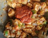 A picture of step 5 of Snack Of Cottage Cheese Tossed In Spicy Red Chilli Sauce (Paneer Starter Dry Chilli Paneer).