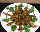 Stuffed Pointed Gourd With potato Wedges recipe step 6 photo