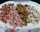 Hình bước làm 1 của món Cơm chiên thập cẩm