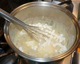A picture of step 3 of Polenta with cremini mushrooms and feta cheese.
