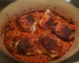 A picture of step 8 of Paprika Chicken, Chorizo & Rice Bake.