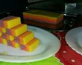 Foto langkah ke 8 dari resep Rainbow Cake Kukus (Bolu Kukus Pelangi).