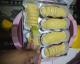 Foto langkah ke 6 dari resep Roti Isi Pisang Coklat & Keju Tanpa Ulen Tanpa Telur.