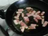 Purê de Batata Doce com Bacon e Alho Frito (r. Própria)