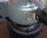A picture of step 3 of Roasted Gram Rice Tehari.