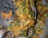 A picture of step 1 of Karele gosht.