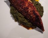 A picture of step 9 of Fried Mackerel and Saag.