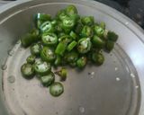 A picture of step 2 of Stir fried amla and green chillies.