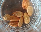 A picture of step 1 of Makhana almond sabza milk shake.