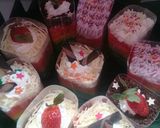 Foto langkah ke 8 dari resep Rainbow Cake Singkong Gluten Free.