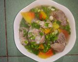 Hình bước làm 6 của món Canh chân giò nấu đu đủ món ăn cải thiện cuối tuần