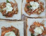 A picture of step 3 of Bread cheesy veggie kebabs.
