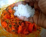 A picture of step 7 of Katla fish biryani in electric rice cooker.
