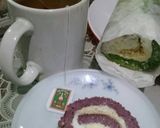 Foto langkah ke 16 dari resep Ketofy roll cake (taro dan pandan).