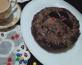 A picture of step 10 of Oreo Chocolate cake in microwave.