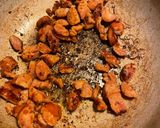 A picture of step 2 of Protein packed fried cabbage.