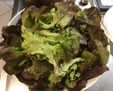 Une image de l'étape 2 de Salade feuille de chêne aux noix, feta et persil frais (avec sauce fruitée).