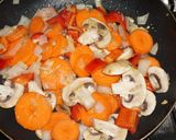 A picture of step 5 of Chicken with Peas and Mushrooms.
