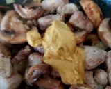 A picture of step 4 of My Garlic, Mustard, Pork & Mushroom with Pasta 😍.