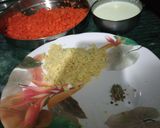 A picture of step 7 of Tri-colour Burfi, parwal green pea Gajar Steam Sandesh.