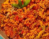 Sültpaprikás fusilli krémes balzsamecettel recept fázis 5 fotója