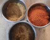 A picture of step 1 of 3 Spice Arvi Gosht.