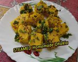 A picture of step 4 of STEAMED Homemade Dhoklas.