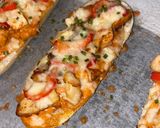 Une image de l'étape 4 de Mini bruschetta au poulet fromage🍗🧀.
