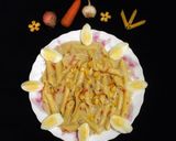 A picture of step 7 of Creamy Corn Penne Pasta.