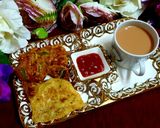 A picture of step 5 of Shami kabab bread Sandwich 😊.