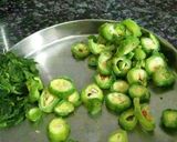 A picture of step 1 of Chatpate karela masaledaar.