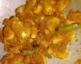A picture of step 6 of Radish(mooli) with Besan.