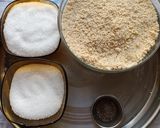 A picture of step 1 of Peanut Burfi/ Sing pak.