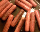 A picture of step 1 of mexican hot dogs.