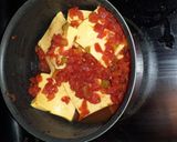 A picture of step 5 of For the cheese and garlic lovers out there. My beaded chicken cheesy spaghetti.