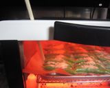 A picture of step 5 of Easy Sugar Snap Peas Baked in the Toaster Oven.