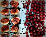 A picture of step 5 of Vanilla balsamic figs and raspberries, ginger'n'lime crumble and Greek yoghurt.