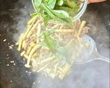 A picture of step 5 of Stir-fry ground pork with bamboo shoots mushroom and basil.