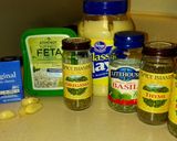 A picture of step 1 of Garlic Feta Cheese Spread & Dip.