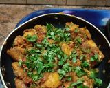 A picture of step 4 of Masala pav.